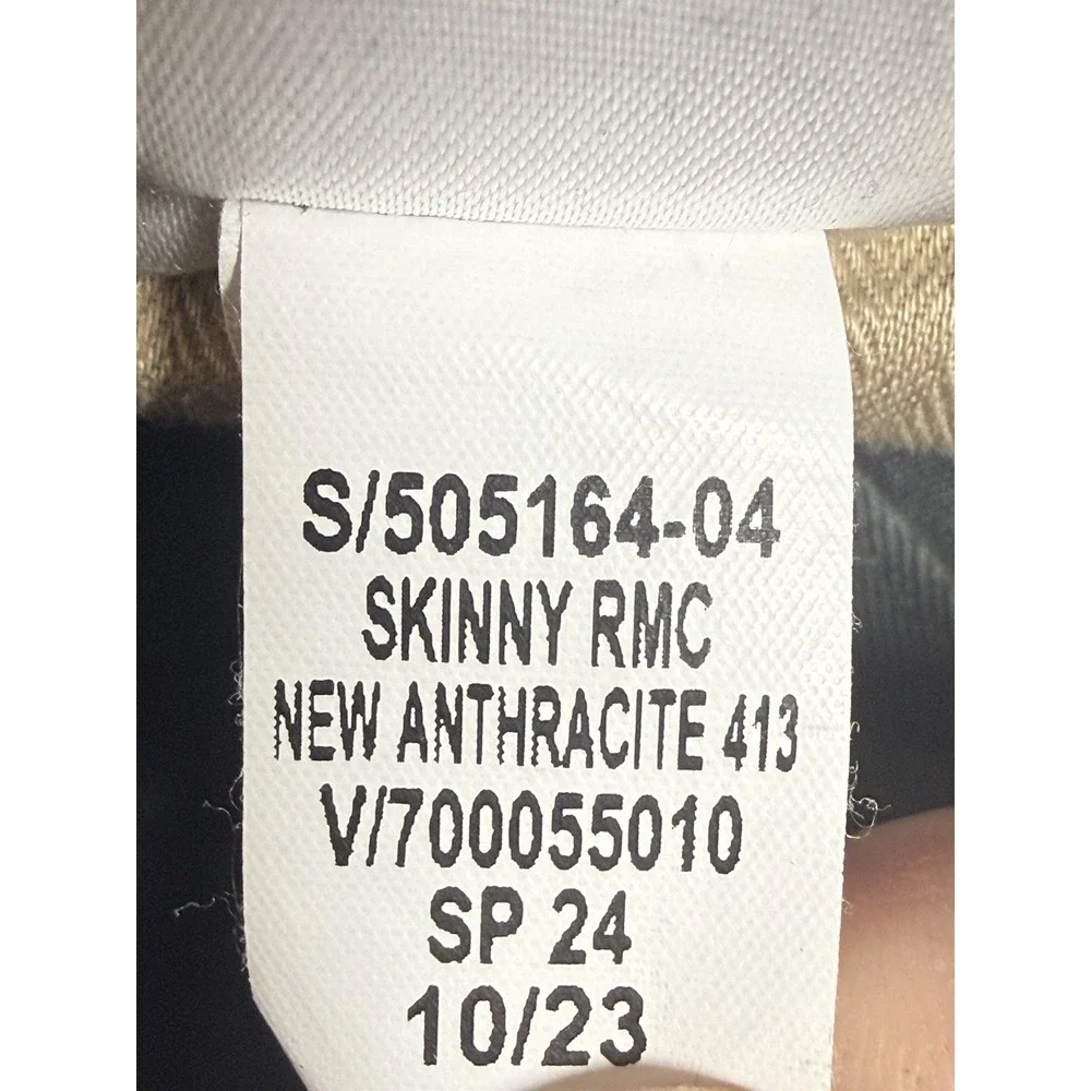 Banana Republic New Anthracite Fulton Skinny Rapid Movement Chino Pants 30x30